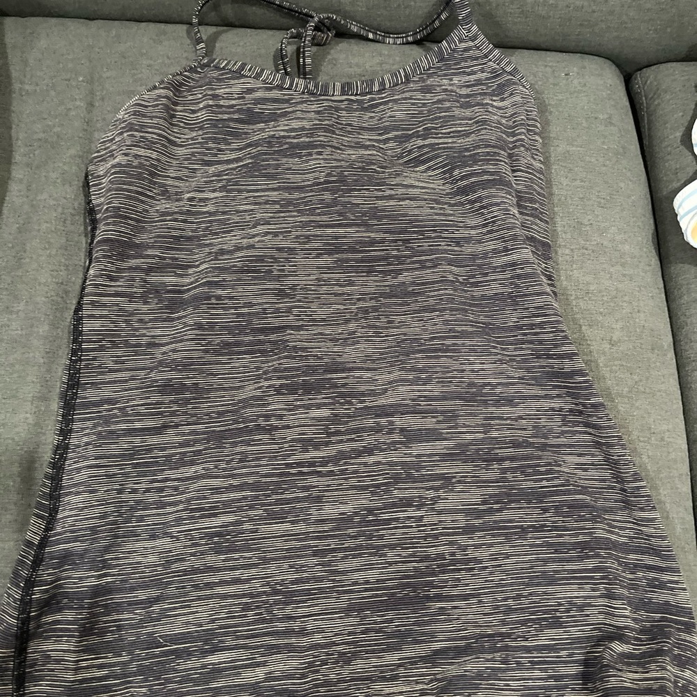 Cute Lululemon gray and white tank top